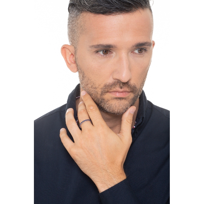 Eternity ring with blue sapphires in white gold 750 Eternity ring with blue sapphires in white gold 750