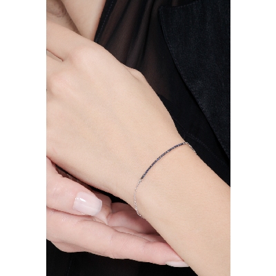 White gold 18k bracelet blue sapphires