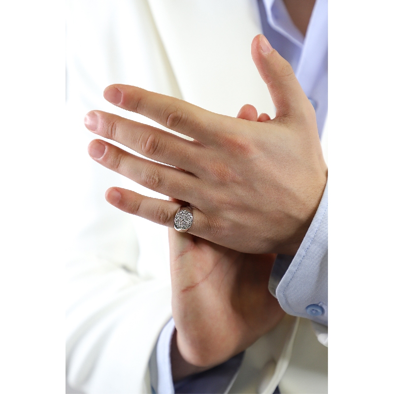 Pavè ring in white gold 18k Pavè ring in white gold 18k