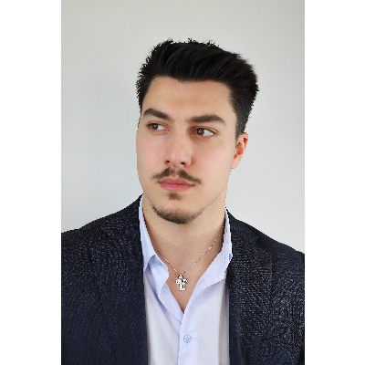 Cross pendant with diamonds, modern style