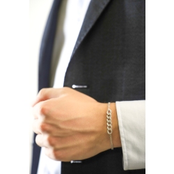 Iced out bracelet in white gold 18k with diamonds 2