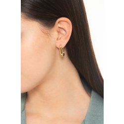 750 yellow gold rectangular earrings 2