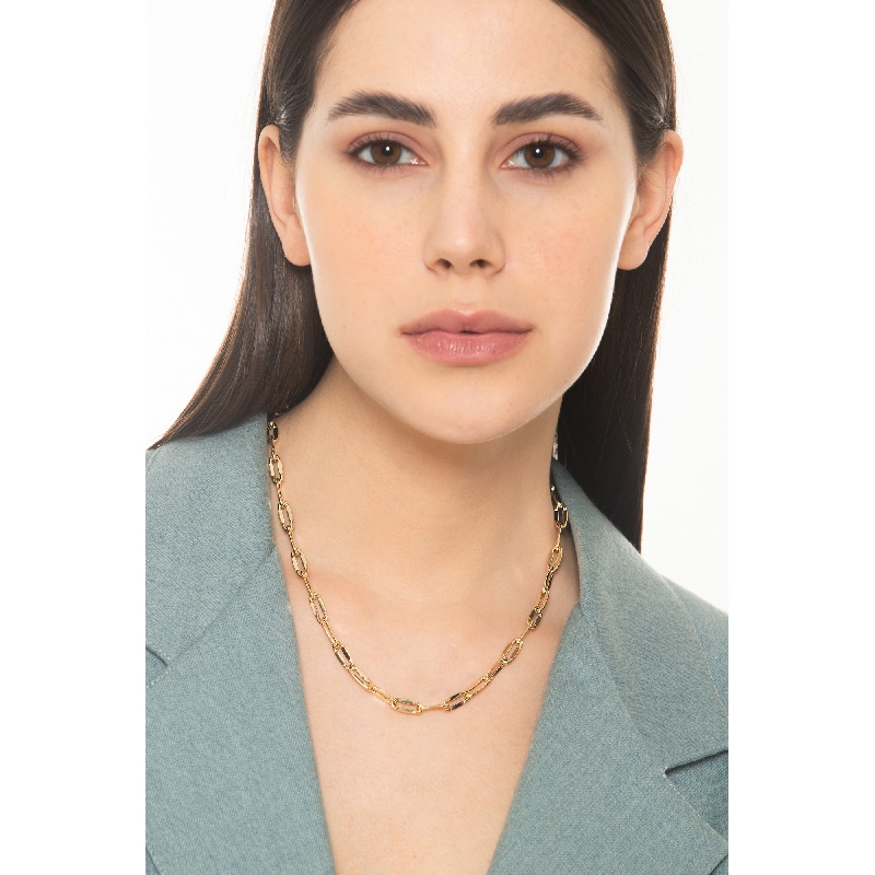 18k yellow gold iced out necklace