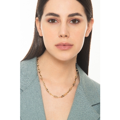 18k yellow gold iced out necklace