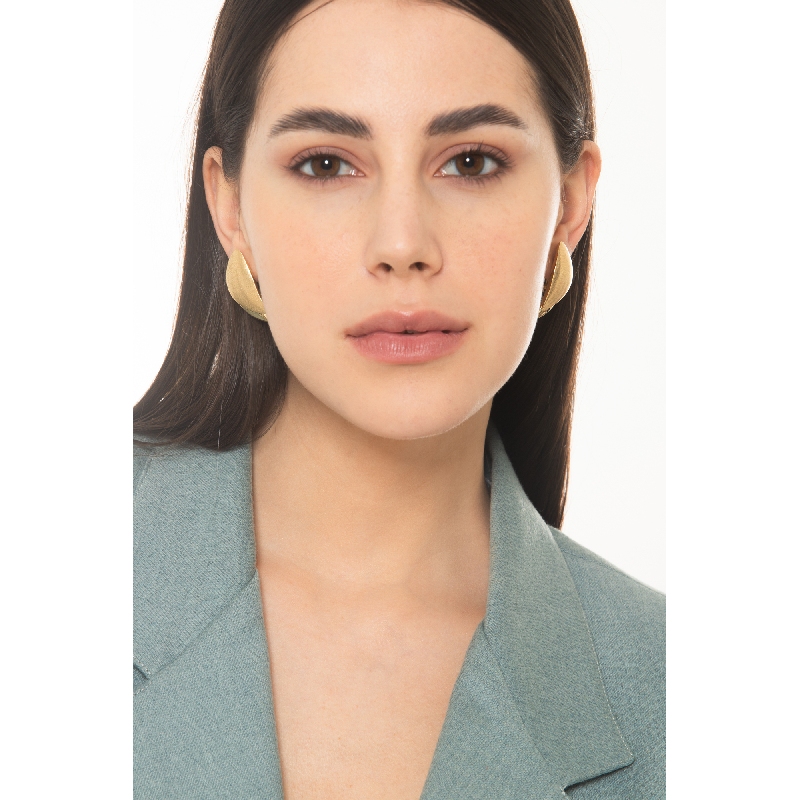 750 yellow gold petals earrings satin and shiny 750 yellow gold petals earrings satin and shiny