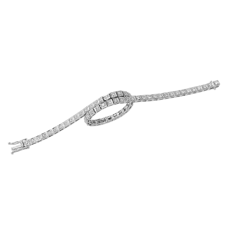 White gold 18k tennis bracelet diamonds White gold 18k tennis bracelet diamonds