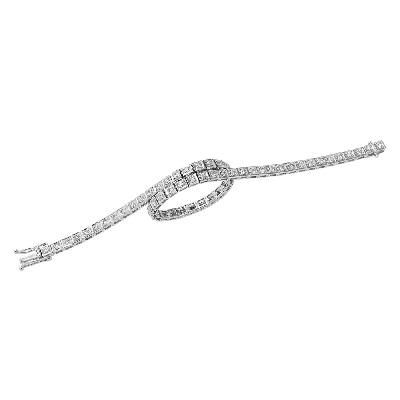 White gold 18k tennis bracelet diamonds
