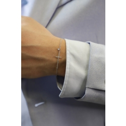 Bracelet with diamonds cross 2