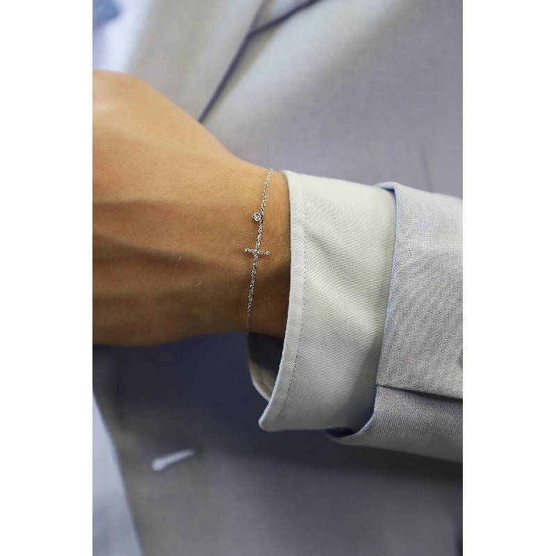 Bracelet with diamonds cross Bracelet with diamonds cross