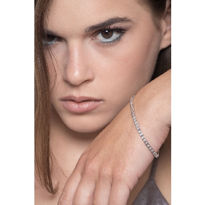 White gold 18k tennis bracelet diamonds