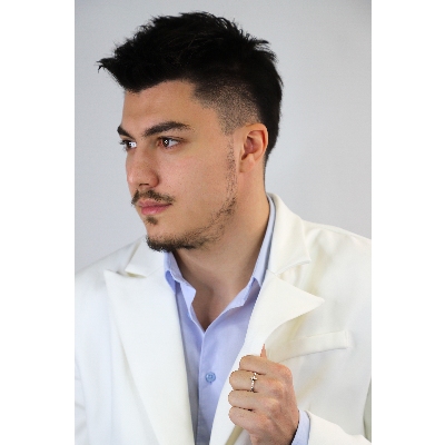 Crossed diamond ring in white gold 18k with diamonds