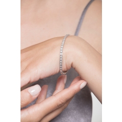 Tennis bracelet in white gold 18k with diamonds about 3,3 mm wide 2