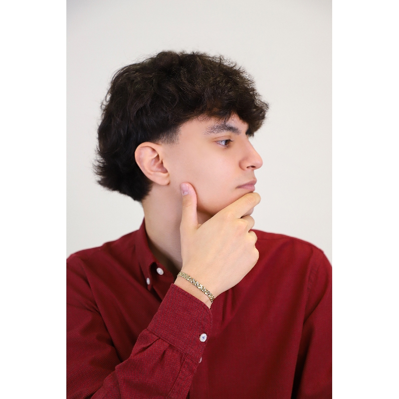 18k yellow gold brick bracelet