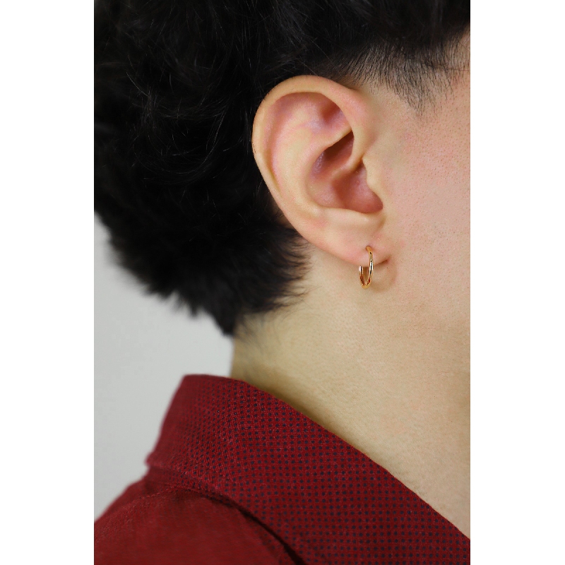 18k yellow gold hoops earrings 