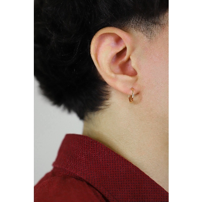 18k yellow gold hoops earrings 