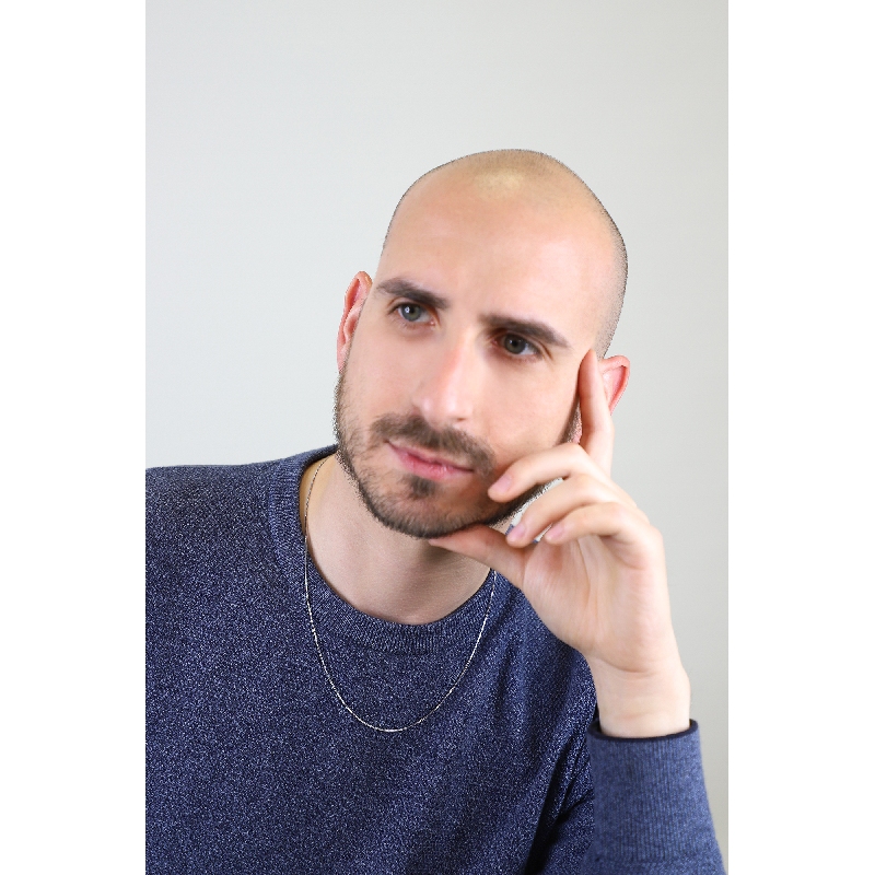 Necklace 18k White Gold with Venetian knit