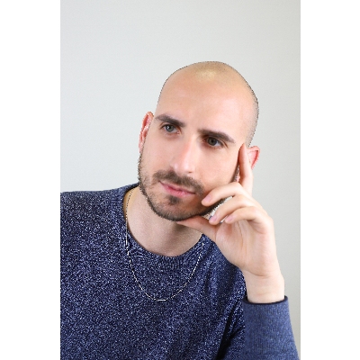 Necklace 18k White Gold with Venetian knit