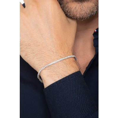 White gold 18k tennis bracelet with diamonds 