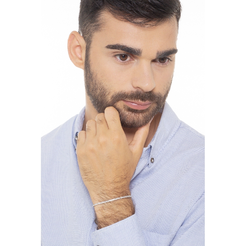 Tennis bracelet in white gold 1k with diamonds