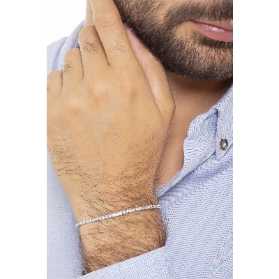 Tennis bracelet in white gold 1k with diamonds