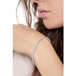 Tennis bracelet in white gold 18k with diamonds 2