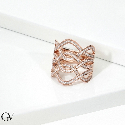 Rose gold 750 band ring 