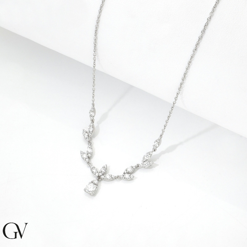 18k white gold necklace design pendant in diamonds 18k white gold necklace design pendant in diamonds