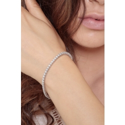 Wire tennis bracelet with diamonds 2