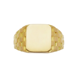 Yellow gold 18k male ring  2