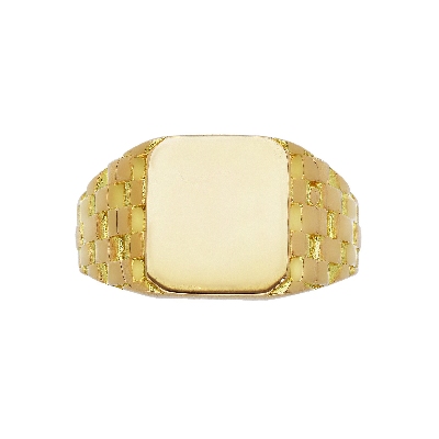 Yellow gold 18k male ring 