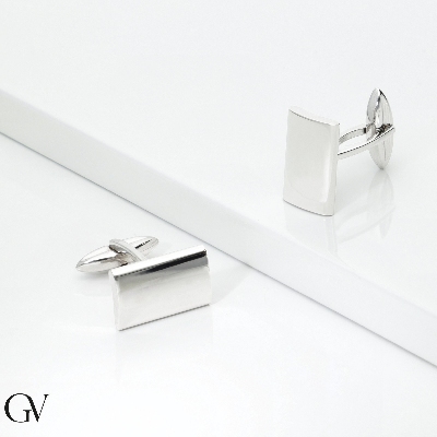 Classic cufflinks in white gold 750