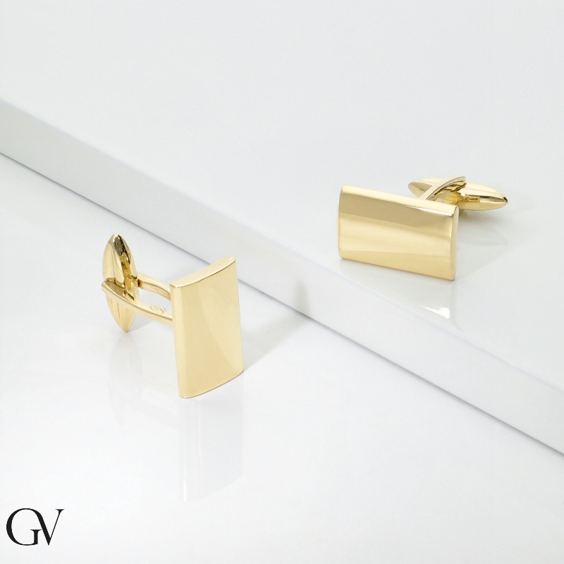 Classic cufflink in yellow gold 750