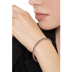 Rubies tennis bracelet in 18k white gold 2