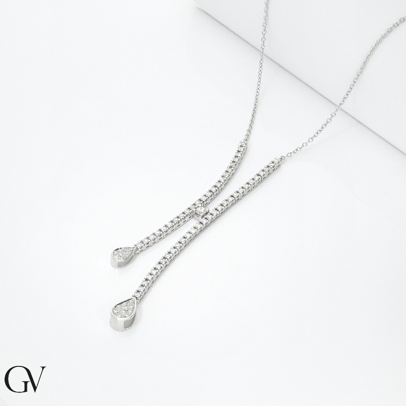 750 white gold design necklace with diamonds 750 white gold design necklace with diamonds