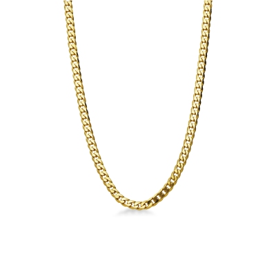 Flat link chain necklace in 18kt yellow gold