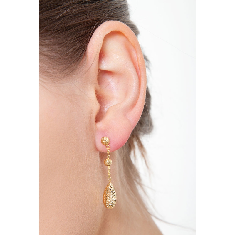 Drop earrings in yellow gold 18k Drop earrings in yellow gold 18k