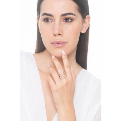 Rose gold 750 band ring 