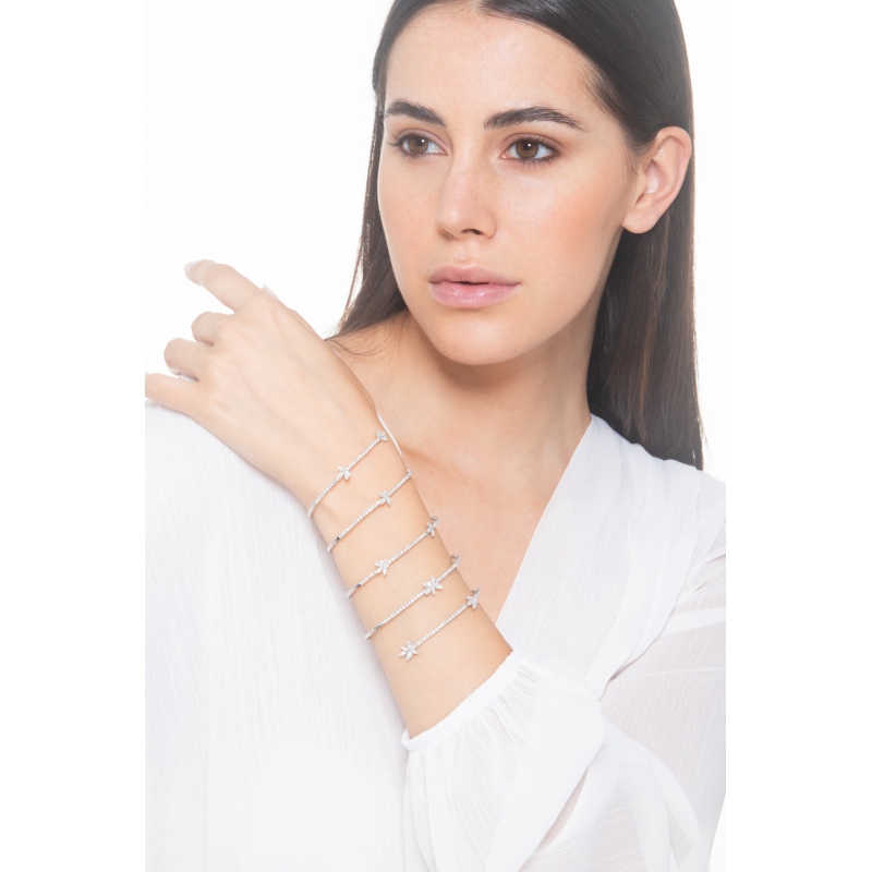 750 white gold spring bracelet with diamonds 750 white gold spring bracelet with diamonds