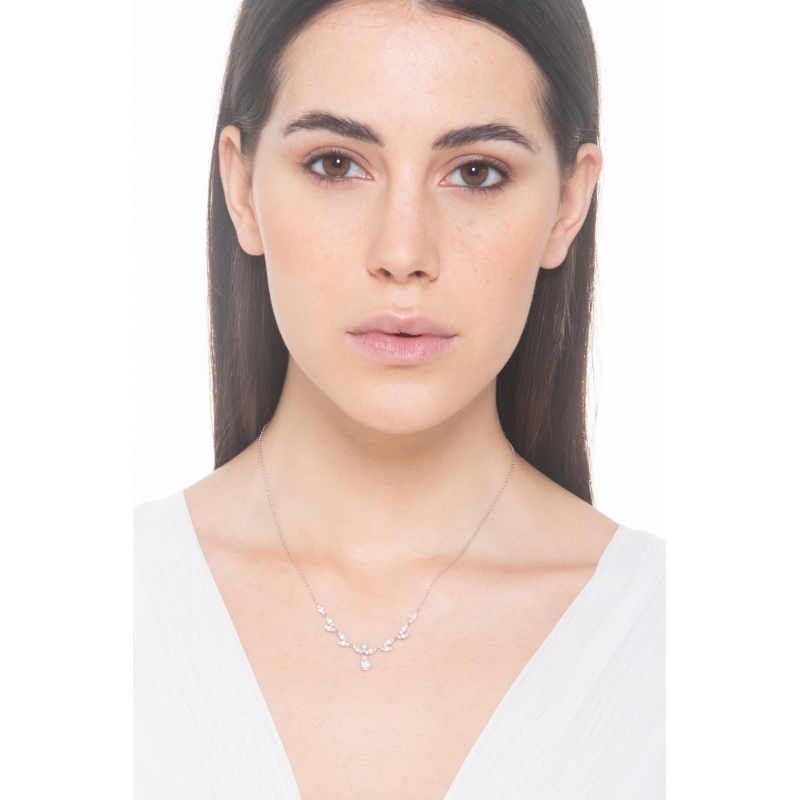 18k white gold necklace design pendant in diamonds 18k white gold necklace design pendant in diamonds