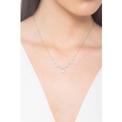 18k white gold necklace design pendant in diamonds 2