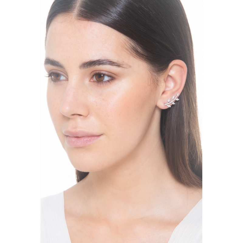 Twigs earrings in gold 750 with diamonds Twigs earrings in gold 750 with diamonds