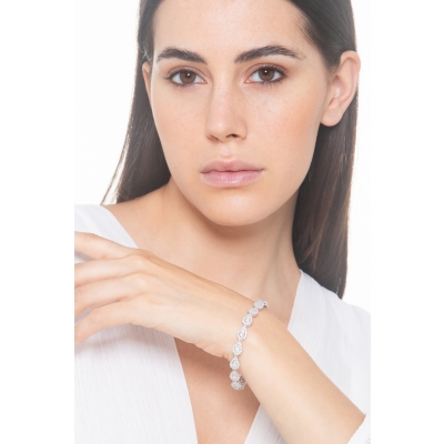 Bracelet design in white gold 750 with diamonds