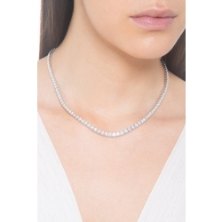Riviere necklace in white gold 750 with diamonds 2