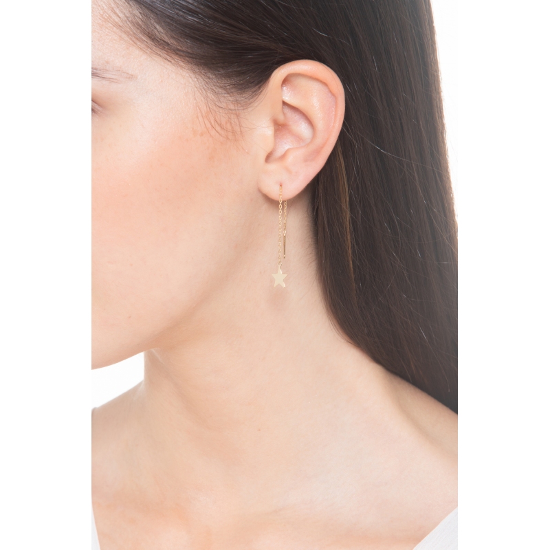 Earrings pendant in yellow gold 18k Earrings pendant in yellow gold 18k