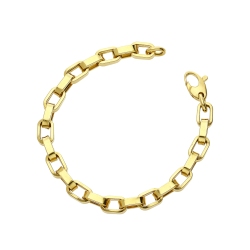 18 yellow gold men chain bracelet