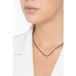 Pendant with initial letter J in uppercase in 18k white gold 2