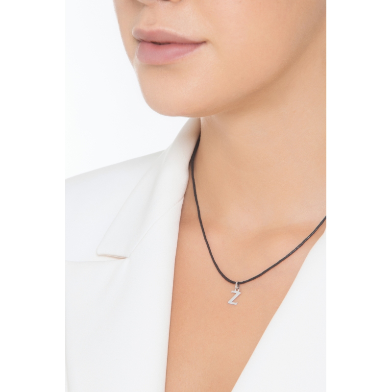 Pendant with initial letter Z uppercase in 18k white gold Pendant with initial letter Z uppercase in 18k white gold