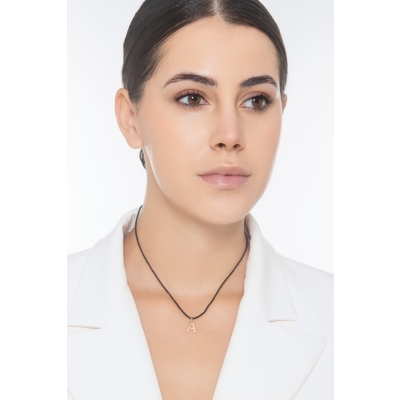 Pendant with initial letter A in uppercase in 18k yellow gold