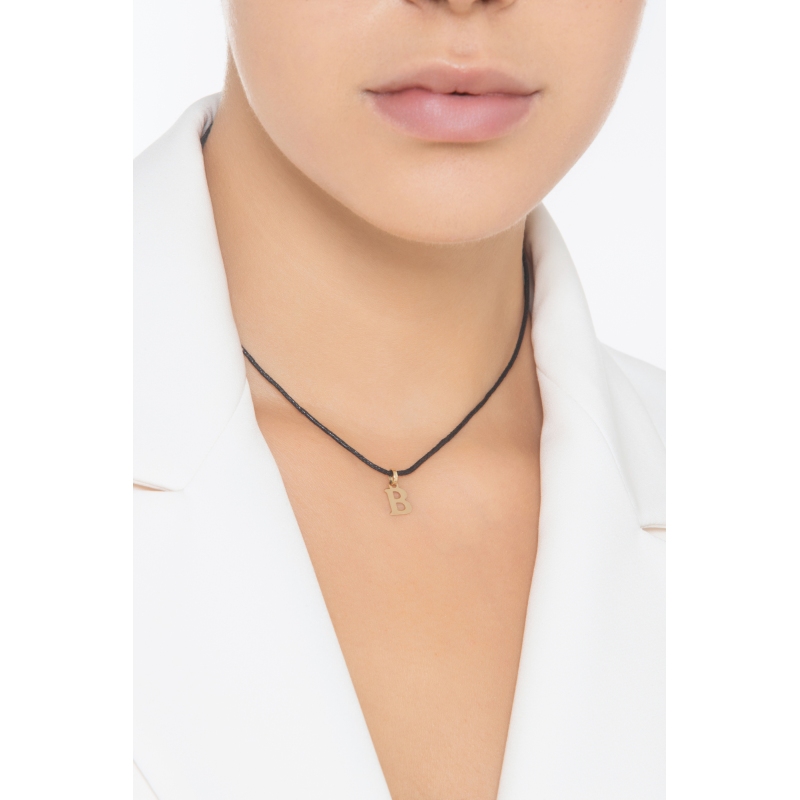 Pendant with initial letter B in uppercase in 18k yellow gold