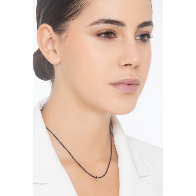 Pendant with initial letter Y in uppercase in 18k yellow gold Pendant with initial letter Y in uppercase in 18k yellow gold
